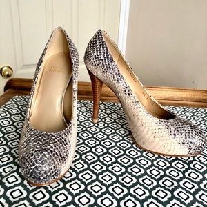 Stuart Weitzman Snakeskin Platform Pumps